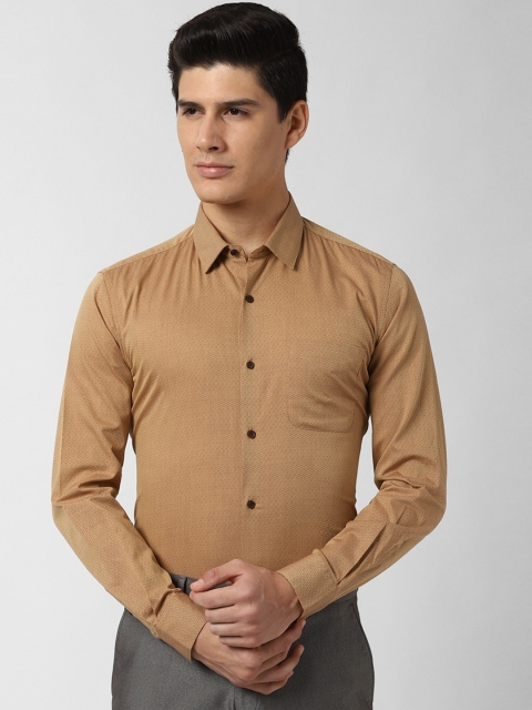 

Peter England Men Brown Regular Fit Self Design Formal Shirt