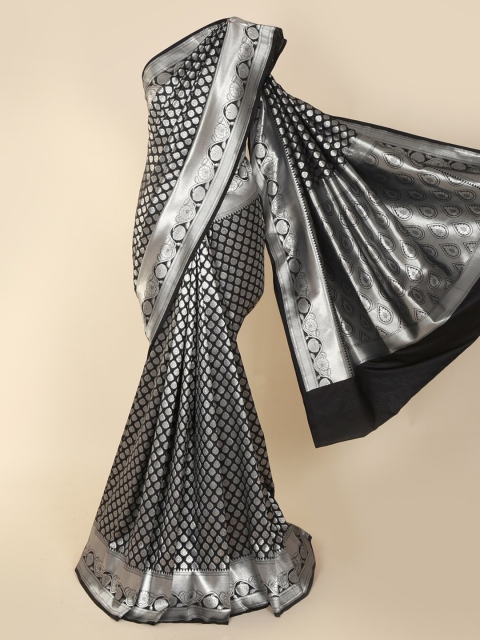 

Pothys Black Art Silk Woven Design Banarasi Saree