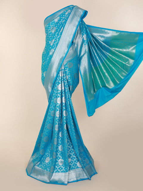 

Pothys Blue Art Silk Woven Design Banarasi Saree