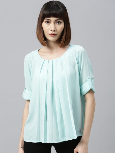 Park Avenue Woman Blue Solid Top