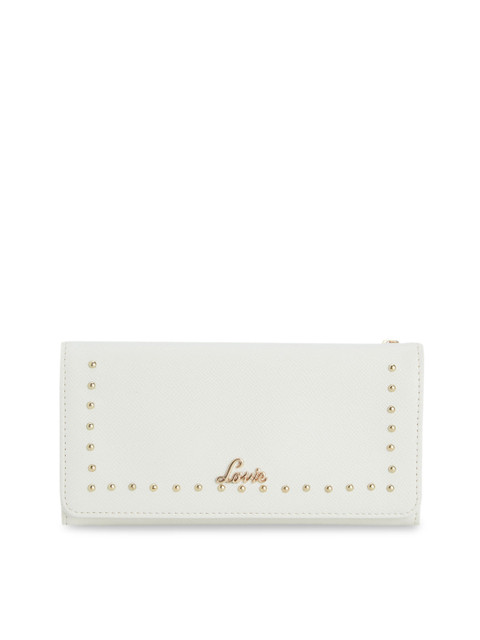

Lavie Women White Textured Three Fold Wallet