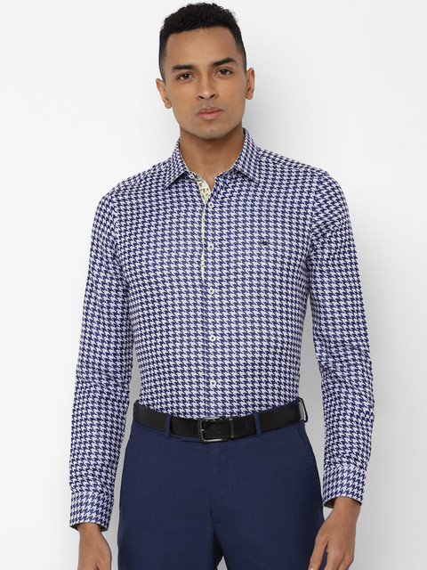 

SIMON CARTER LONDON Men Blue Slim Fit Printed Casual Shirt
