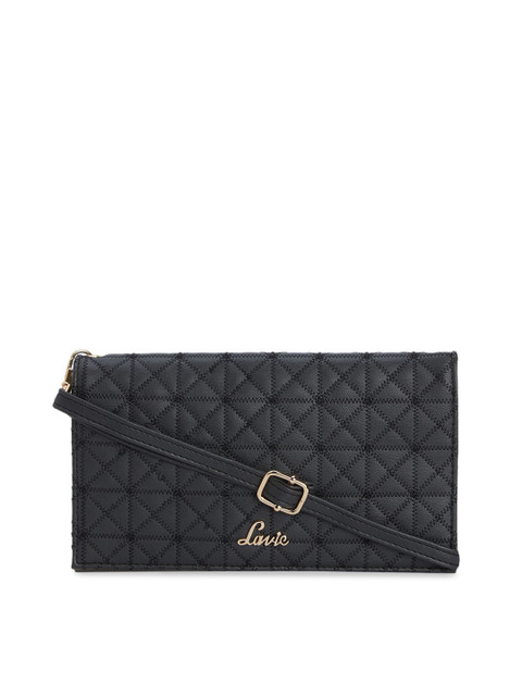 

Lavie Women Black Solid Envelope Wallet