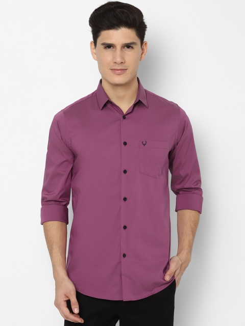 

Allen Solly Men Purple Slim Fit Solid Casual Shirt