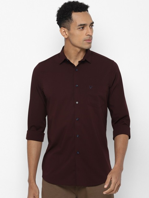 

Allen Solly Men Maroon Slim Fit Solid Casual Shirt