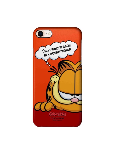 

macmerise Red & Orange Cartoon Characters Friday Garfield iPhone 8 Back Case