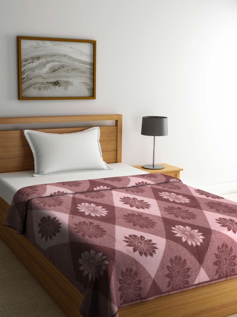 

Raymond Home Purple Printed 554 GSM Woollen Heavy Winter Single Bed Blanket
