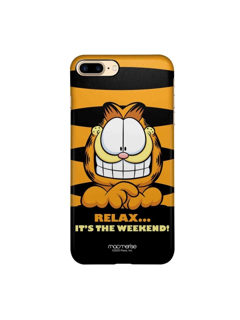 

macmerise Orange & Black Relax Its The Weekend iPhone 8 Plus Back Case