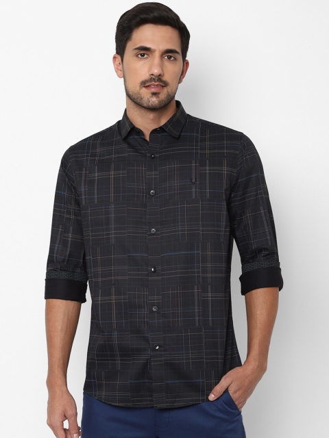 

Allen Solly Men Black Slim Fit Checked Casual Shirt