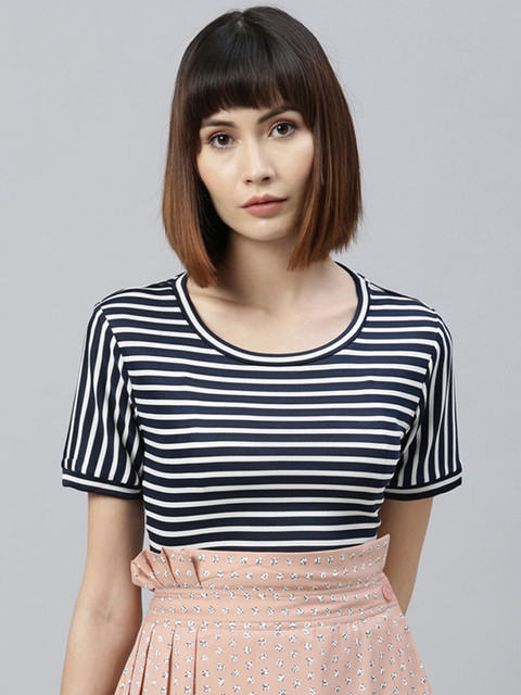 

Park Avenue Woman Navy Blue Striped Top