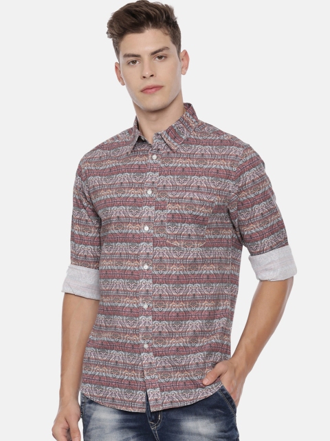 

QUANCIOUS Men Multicoloured Regular Fit Printed Casual Shirt, Multi