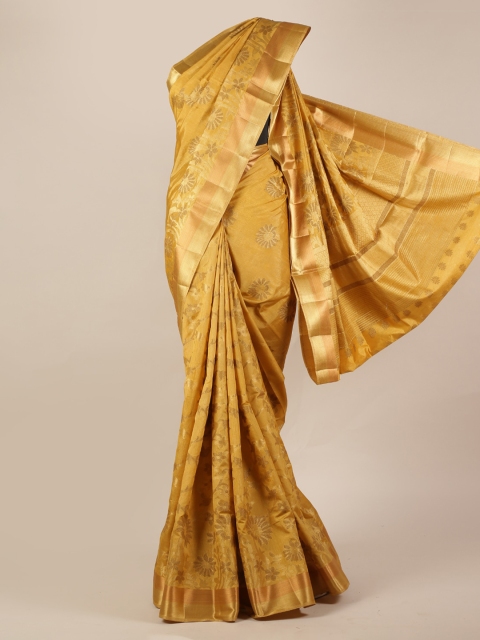 Pothys Gold-Toned Woven Design Saree