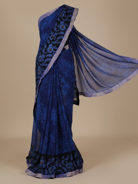 

Pothys Blue Printed Saree