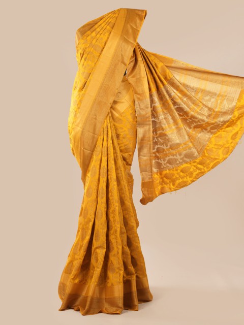 

Pothys Mustard Woven Design Saree
