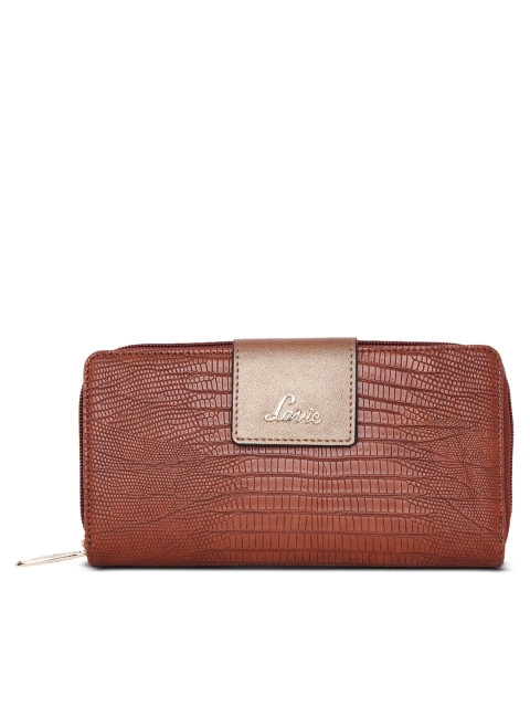 

Lavie Women Brown Solid Zip Around Wallet