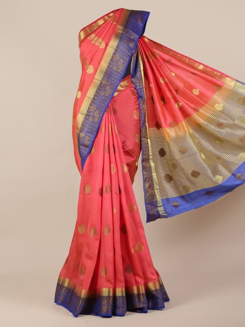 Pothys Pink Woven Design Jute Silk Saree