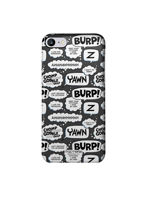 

macmerise Grey & White Moods of Garfield Printed iPhone 7 Back Case