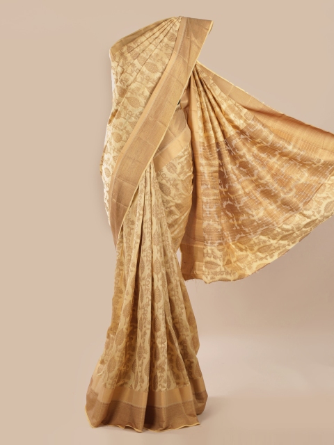 

Pothys Cream-Coloured Woven Design Jute Silk Saree