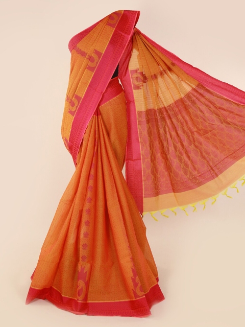 

Pothys Mustard Printed Pure Cotton Saree