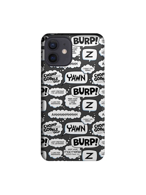 

macmerise Unisex Grey & White Moods Of Garfield iPhone 12 Back Case