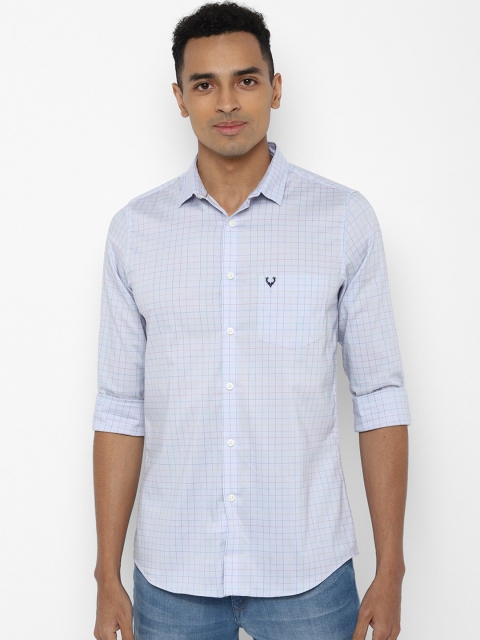 

Allen Solly Men Blue Slim Fit Checked Casual Shirt