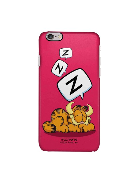 

macmerise Pink & Orange Cartoon Characters Garfield Sleepy Devil iPhone 6S Back Case