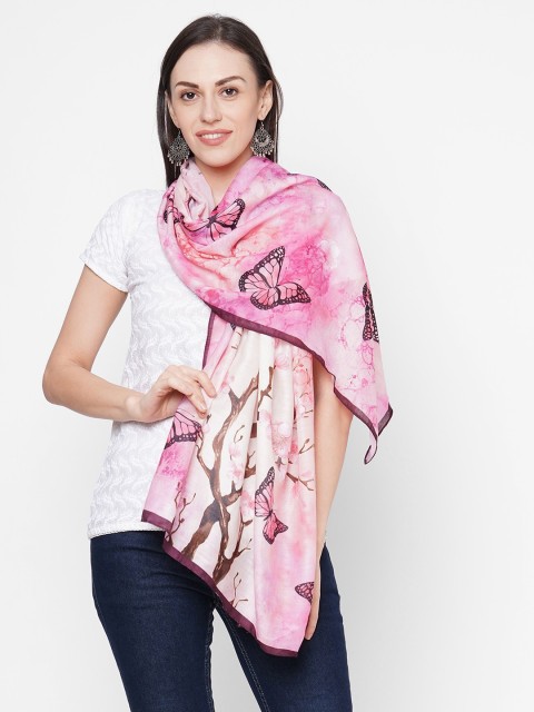 

Get Wrapped Women Pink & Brown Printed Scarf