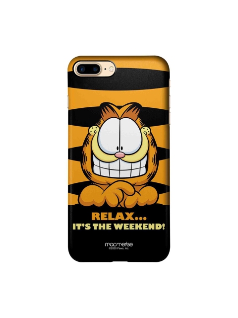 

macmerise Orange & Black Cartoon Characters Weekend Garfield iPhone 7 Plus Back Case