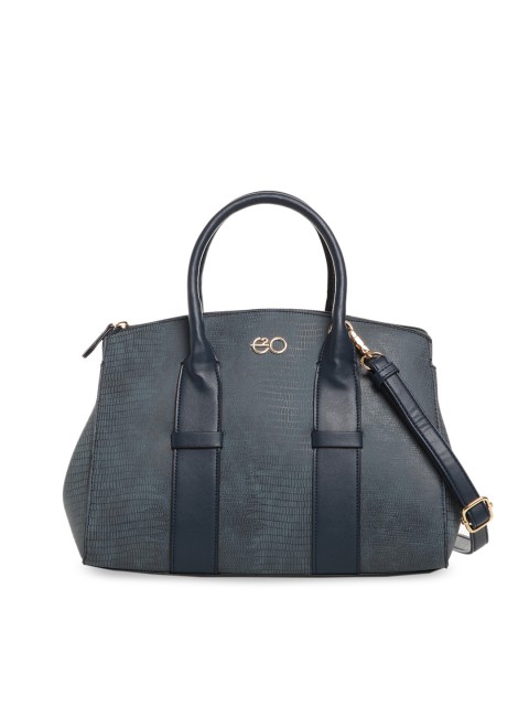 

E2O Navy Blue Solid Handheld Bag