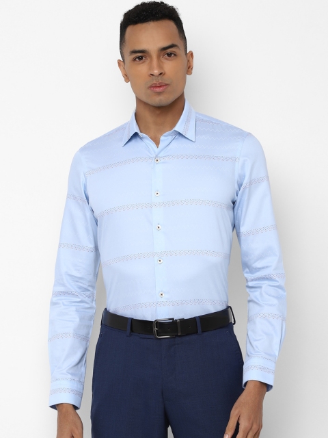 

SIMON CARTER LONDON Men Blue Regular Fit Self Design Casual Shirt