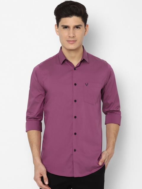 

Allen Solly Men Purple Slim Fit Solid Casual Shirt