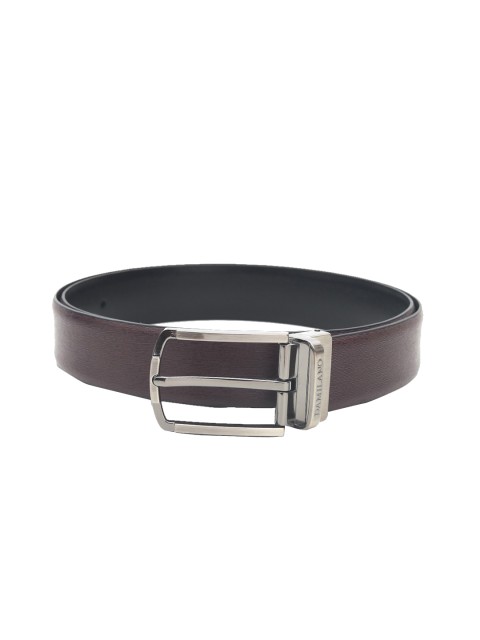 

Da Milano Men Purple & Brown Solid Reversible Leather Belt