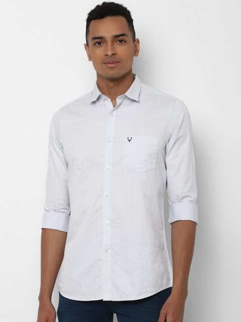

Allen Solly Men White Slim Fit Checked Casual Shirt