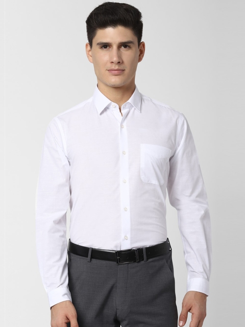 

Peter England Men White Slim Fit Solid Formal Shirt
