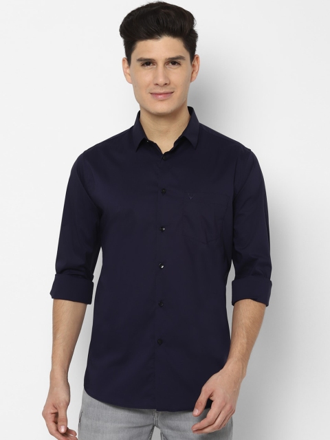 

Allen Solly Men Navy Blue Slim Fit Solid Casual Shirt