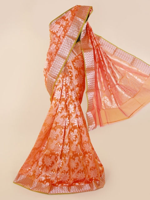 

Pothys Orange Woven Design Silk Cotton Saree