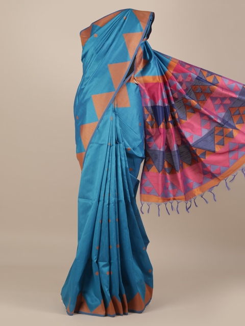 Pothys Blue Woven Design Saree