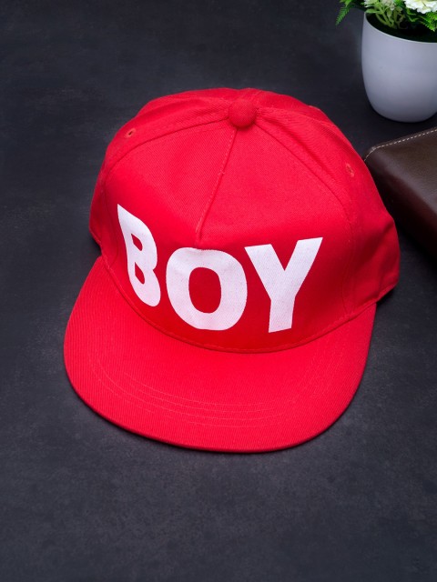 

Golden Peacock Unisex Red & White Printed Snapback Cap