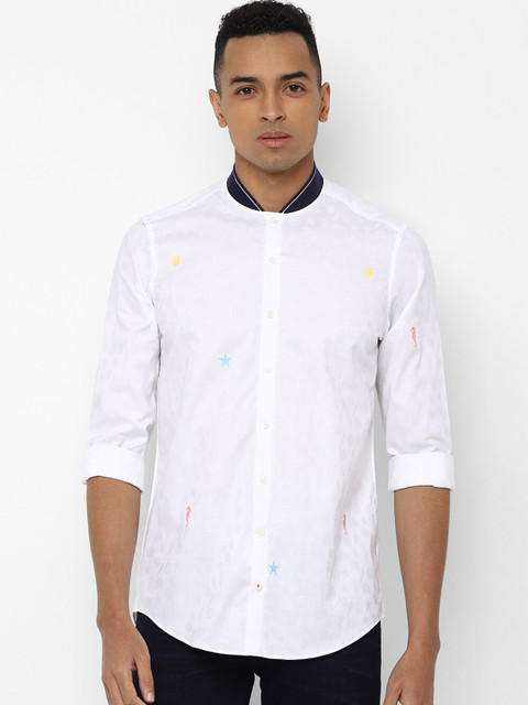 

SIMON CARTER LONDON Men White Slim Fit Solid Casual Shirt