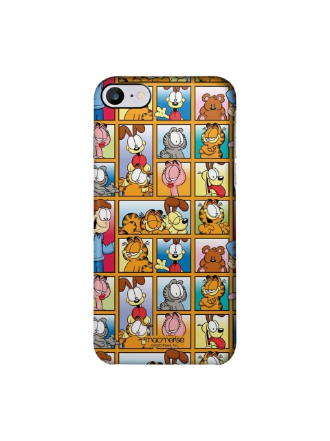 

macmerise Orange & Black Garfield Collage Printed iPhone 7 Back Case