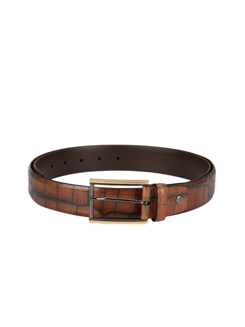 

Da Milano Men Brown Textured Leather Belt