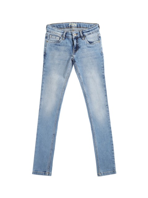 

Pepe Jeans Girls Navy Blue Regular Fit Mid-Rise Clean Look Jeans