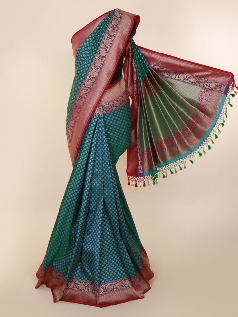 

Pothys Blue Woven Design Banarasi Saree