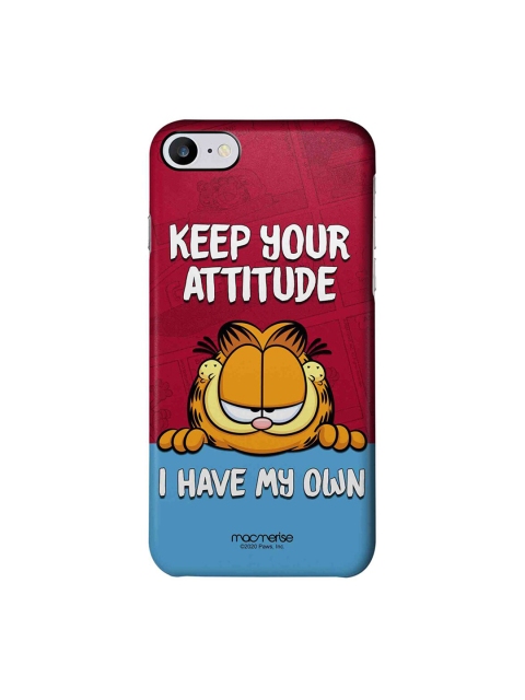 

macmerise White & Orange Cartoon Characters Attitude Garfield iPhone 7 Back Case