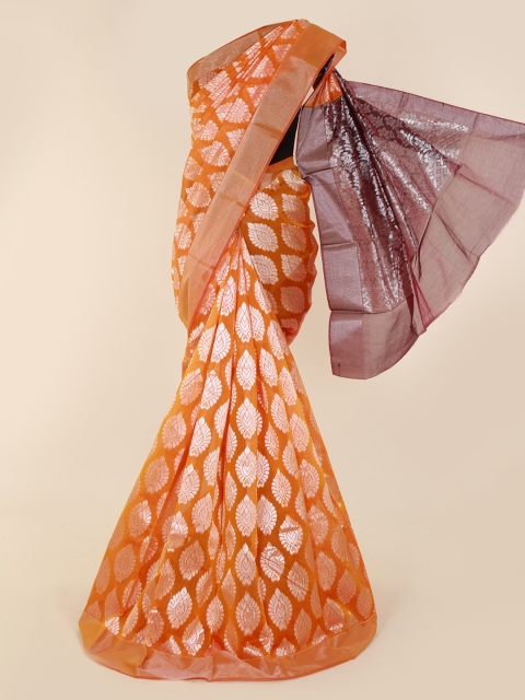 

Pothys Orange Woven Design Saree