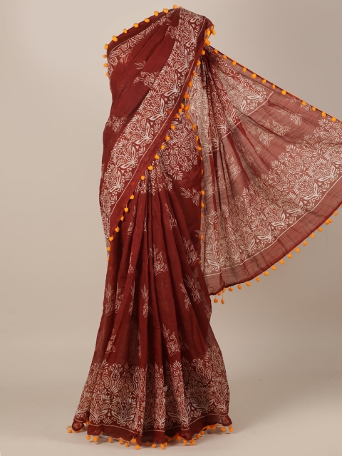 

Pothys Rust Printed Saree