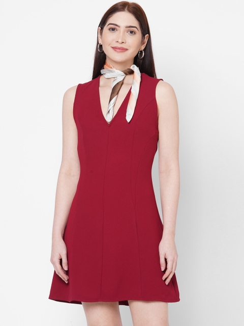 

Get Wrapped Women Brown & Peach-Coloured Printed Neck Scarf