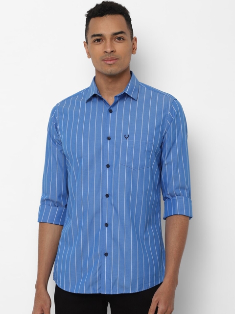 

Allen Solly Men Blue & Off-White Slim Fit Striped Casual Shirt