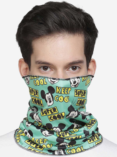 

Free Authority Mickey & Friends Unisex Green & Yellow Printed Neck Gaiter