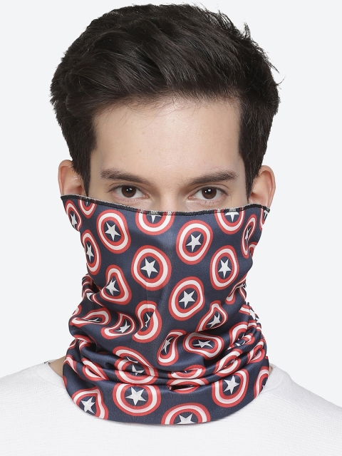 

Free Authority Captain America Printed Navy color Unisex Neck gaiter, Grey